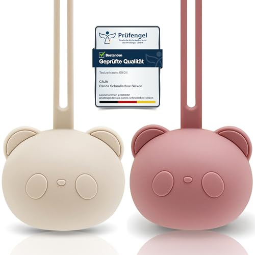 CAJA napphållare 2-pack i mjuk BPA-fri silikon nappbox med handtag nappväska nappförvaring hygienisk resefodral baby nyfödd småbarn panda design komplett babyutrustning