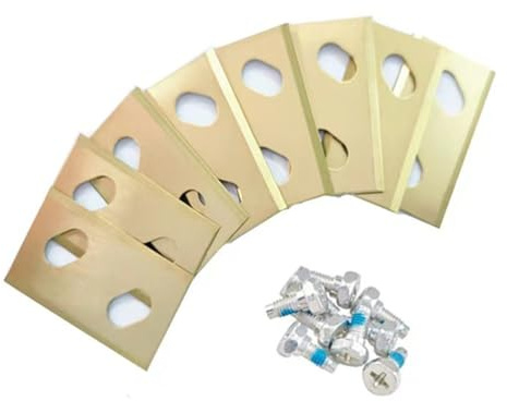 BBTISG Lot de 24 Lame De Rechange pour Robot Tondeuse avec Vis Lames de Rechange Universelles pour Robot à Gazon Robomow RK (doré)