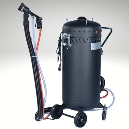 BPAC Machine à jet de sable 106L avec aspirateur - Sableuse pneumatique à pression - Équipement d'aérogomage mobile pour nettoyer ou décaper les surfaces