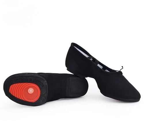 Punte Danza Classica Scarpe da ballo for balletto in pelle naturale in tessuto for donna Scarpe da ballo morbide for salsa jazz con tacco medio Scarpe da ginnastica for ragazze Scarpe da yoga(Cloth ru