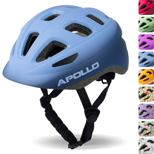 Apollo barn cykelhjälm, hjälm för barn & tonåringar, multisport hjälm, flicka cykelhjälm, pojke cykelhjälm, barnhjälm från 3 år, justerbar barnhjälm
