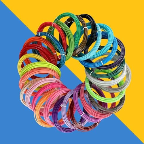 FACAIIO Filamento PLA 3D para bolígrafo de alta temperatura, 175 mm, 5 m, 30 colores, bolígrafos e impresoras de impresión 3D