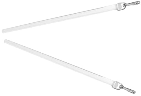 Artibetter Varilla para Cortinas Acrílica Transparente 12 Pulgadas 2 Piezas Barra de Tracción para Persianas y Visillos Abrecortinas Versátil para Hogar y Baño