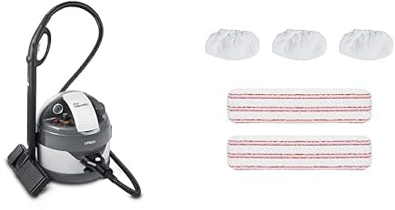 Polti PTEU0260 Vaporetto Eco Pro 3.0 Nettoyeur Vapeur, 4,5 Bar, Gris + Polti Kit 2 Serpillières + 3 Bonnettes (pour Serie PRO/Serie Classic/Forever Exclusive/Eco Pro 3000/Evolution/Edition/2085)