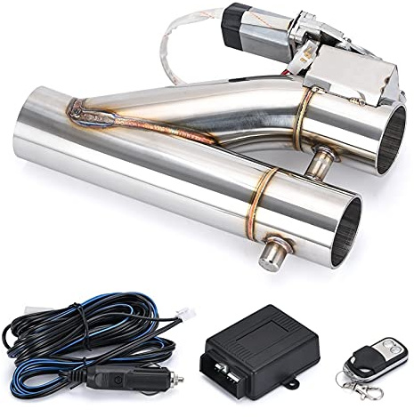 HZJA Silenziatori Valvola Doppia con Telecomando Wireless Valvola di Intercettazione Tubo di Scarico Elettrica Kit Marmitta Tubo di Scarico Universale 2 2,25 2,5 3. Terminali Scarico