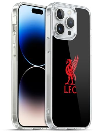 Head Case Designs Offizielle Liverpool Football Club Logo Rot Und Schwarz Liver Bird Gelhülle [Militärischer Schutzgrad] Kompatibel Mit Apple iPhone 14 Pro Max Und Kompatibel Mit MagSafe