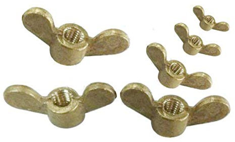 Flügelmuttern, Flügelbolzen, Butterfly-Flügelschrauben, Rändelschrauben, Butterfly-Mutter M4 * 0,7 M5 * 0,8 M6 * 1,0 M8 * 1,25 M10 * 1,5 M12 * 1,75 Flügelmuttern aus Messing Flügelmuttern Flügelschrau
