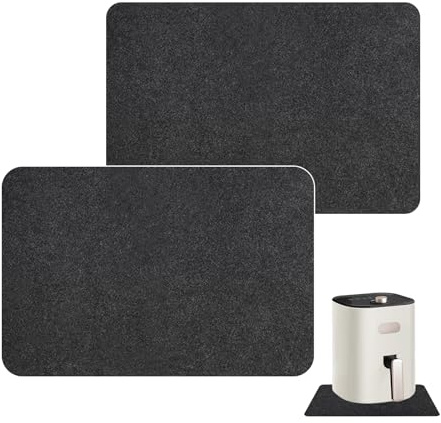 MIVAIUN 2 Pcs Hitzebeständige Matte für Luftfritteuse, Matte mit Antirutsch, Küchen Heißpads für Luftfritteuse, Kaffeemaschine, Mixer, Kaffeemaschinen, Teelichtofen, Teelichtheizung, 44x30cm
