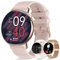 Erkwei Reloj Inteligente Mujer con Llamadas Bluetooth, Monitor de Sueño, Pulsómetro, SpO2, Pulsera Actividad, Podómetro, Calorías para Android iOS - 3 Correas