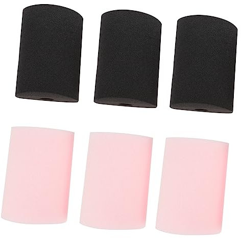 TEHAUX 6pcs Cylindrical Sponge Tools Cup Turner Accessories 3 Black 3 Pink 120x90x19mm Replacement Parts for Cup Turner Sturdy and Reusable Smooth Surface for DIY Tumbler Rotating Machine