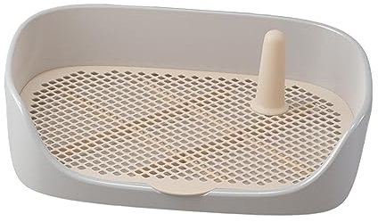 JISADER Hunde-Toiletten-Trainings-Töpfchen-Tablett, Trainingsunterlage, Toilette, Toilette, Wohnung, Katzentoilette, Haustier-Katzentoilette, Töpfchen-Trainer, Grau 48x37x13cm