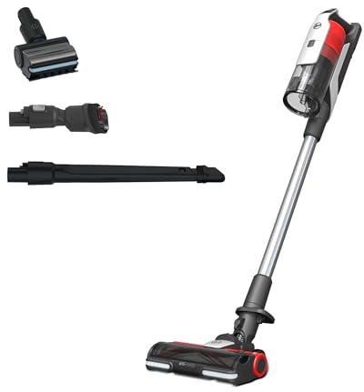 Hoover Akku-Staubsauger beutellos mit Tierdüse & Flexibler Fugendüse, bis 120 m² saugen, leistungsstarker Akkusauger kabellos – Anti-Twist Düse mit LED für alle Bodenarten, 5 Jahre Garantie [HF916BF]