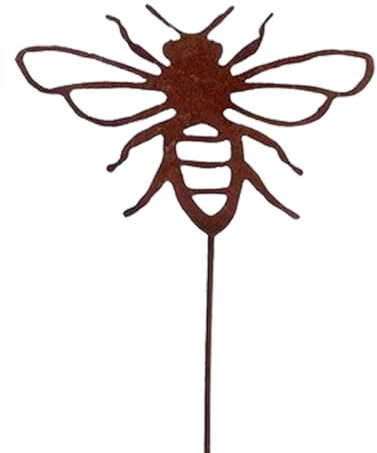 Kryzalite® Décoration de jardin en rouille - Belle décoration d'abeilles pour l'extérieur, résistante aux intempéries, décoration de Noël, jardin, terrasse, balcon