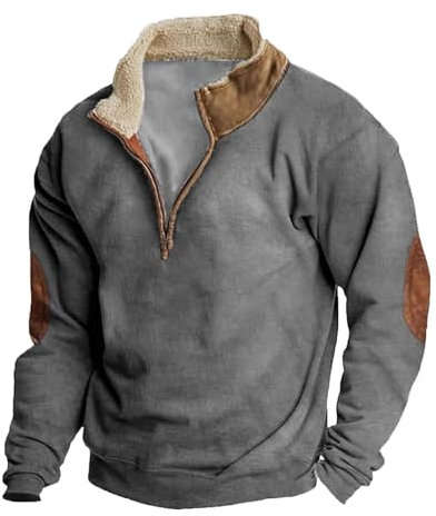 KONG JIMFAN Hoodie Herren Sweater Schweißerjacke Hoodie Lucki Soul Hoodie Hoodie Hemden Herren Black Squad Jacke Tennis Shirt Herren Grüne Lederjacke Winterjacke Herren Weiß(Gray,5XL)