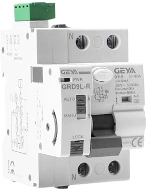 GEYA Richiusura automatica Interruttori automatici di dispersione RCD elettromagnetici (Richiusura AC220V+A-SI Type RCCB 2P-40A-30mA)