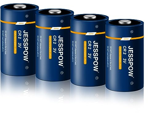 CR2 3V Lithium Batteries,3V High Capacity Battery for Golf Rangefinder, Alarm System, Flashlight, CR2 Batteries 4 Pack (Non-Rechargeable)