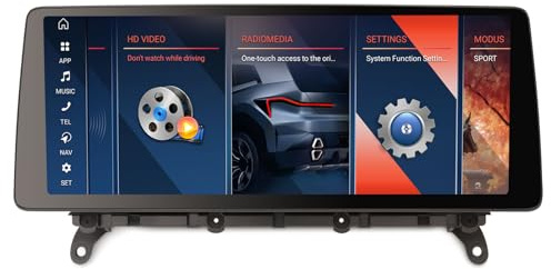 Erisin 12.3 Qualcomm 8-Core 8GB+128GB Qualcomm Android 14 Car Stereo Bluetooth GPS Sat Nav DAB+ for BMW X3 F25 X4 F26 NBT System IPS Touch Screen Support iDrive CarPlay Android Auto OEM Canbus WiFi