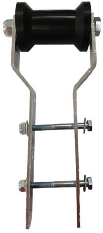 Dickly Kielrollenbaugruppe mit Rolle, 38,1 cm, einstellbare Position mit Mehreren Befestigungslöchern, Metall, Gummi, stabile Bootsstütze Zubehör