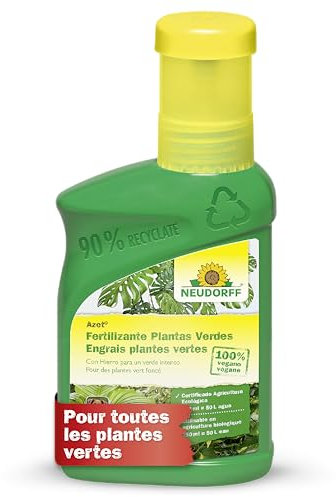 Neudorff Azet Engrais plantes vertes – Engrais 100% naturel pour une croissance rapide et des feuilles d'un vert profond pour toutes les plantes vertes, 250 ml