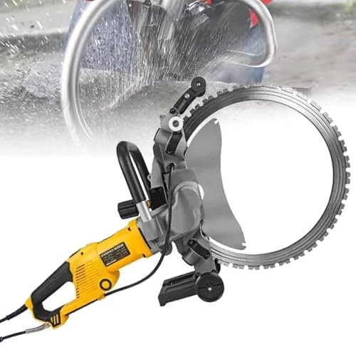 Electric Ring Saw Wall Cutting Machine,Concrete Cutting Saw,Concrete Wall Groove Cutter Saw Toroidal,with Linkage Water Pump,AC8500