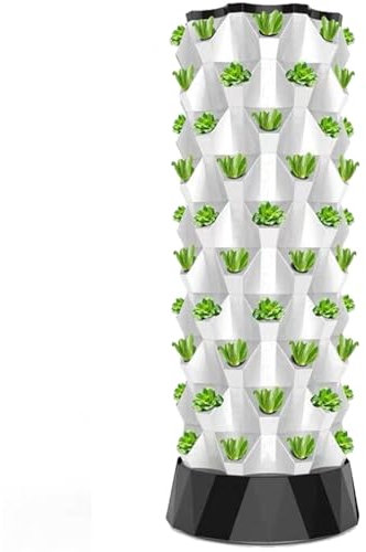 ylpddmm Hydroponik-Turm,48/64/80 Pods Hydroponics Tower Garden Hydroponic Growing System Aeroponics Growing Kit,für Kräuter, Obst und Gemüse Indoor,8floors