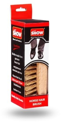 SHOW Shoe Brush Wooden Horse Hair
