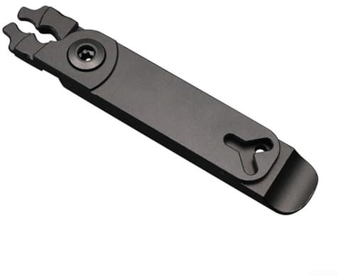 Fahrrad-Kettenglied-Zange, Aluminiumlegierung, MTB, Schnellentfernungswerkzeug, kompakte tragbare Fahrradreparaturklemme, offene Schließschnalle, Schwarz / Rot (schwarz)