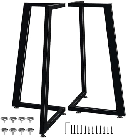 ADYLEGS Pieds de Table Métal Noir 70 cm en V pour Table à Manger et Bureau