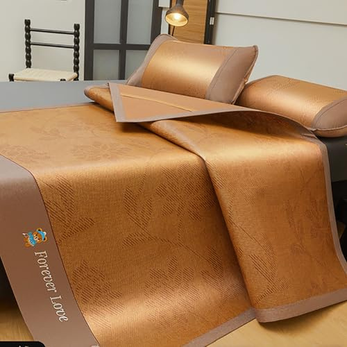 HYQOUKLR Esterilla de bambú para Dormir, colchón Plegable, Colchoneta de bambú for Dormir con Funda de Almohada en Varios tamaños(90cm)