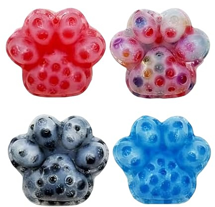 Pickel Poppings Spielzeug, 4 Stück Silikon Zit Poppings Spielzeug, Stressabbau Pickel Poppers Spielzeugs Mit Sensorischen Blasen, Wiederverwendbare Sensorische Picking Poppers Fidget Spielzeuge