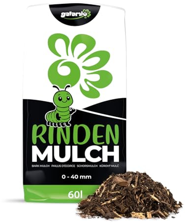 GALAMIO Rindenmulch 0-40 mm 60 L | Naturbelassener Mulch aus 100% Baumrinde