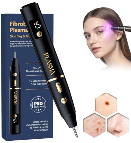 YMLUKzun Penna al Plasma Elettrica per La Rimozione di nei E Fibromi Penduli, Display LCD a 15 Livelli, per Uso Domestico per Verruche, Lentiggini, Fibromi Penduli E Macchie Senili, Sicura E Indolore
