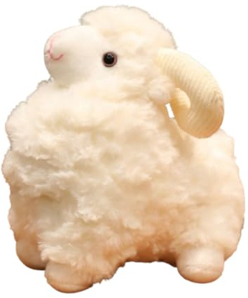 JORCEDI Schafe Kuscheltier, Plüschtier,Simuliertes Tier Kawaii PlüSchtiere, Cartoon Plush Spielzeug Stofftier Geburtstagsgeschenke für Mädchen und Jungen (22cm,Weiß)