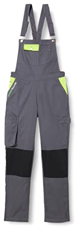 Fashion Sécurité Femme Pep's Salopette de Travail, Gris (Gris/Citron), Taille: XL (48/50) EU