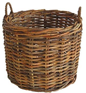 fantasie d oriente Cesto Porta Legna Vimini XXL CM 80X67 H Porta Vaso in GIUNCO Kubo