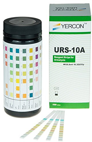 Yercon Urine Infection Test 10 Parameter Urine Dip Test (100 Test Strips per Pack)