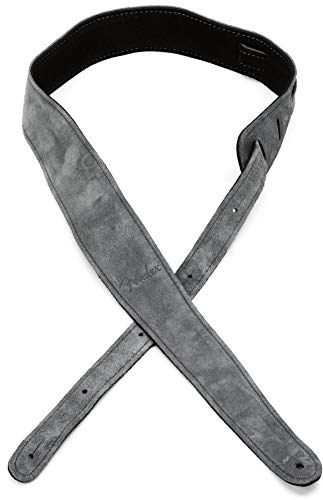 Fender© 2 Suede Strap, Black/Gray, Rev.