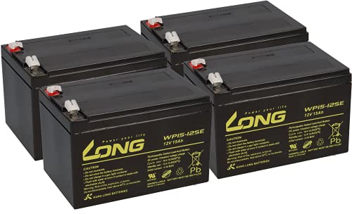 Akku Kompatibel E-Roller E-Scooter Quad E Bike Elektro Scooter U.a MZ Charly 4X 12V 15Ah AGM Blei Accu Wie 12Ah 14Ah - Langlebig - Wartungsfrei