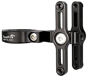 TrustFire HE07 Fahrrad Radfahren Halterung Mountain Road Bike Mount für 2 X Wasserflasche Flaschenhalter Lenker Rack Aluminum Adapter Multifuktional - Schwarz