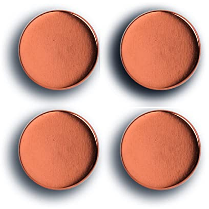 Zeller 11235 Magnet-Set, 4-TLG., extra stark, roségold, ca. Ø 2,3 x 0,9 cm