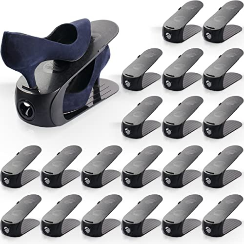 Stimo 20x Schuhstapler Schuh Organizer Schuhe platzsparend verstauen Ablage rutschfest Schuhhalter (20x Schuhstapler)