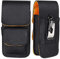 Onunaf Handytasche Gürtel, Herren, Handy-Gürteltasche mit Clip, Smartphone Werkzeuggürtel, Geschenke für Männer, Handyhalterung für Wandern, Camping, Rettung - Schwarz/Grau, 6,5 Zoll, Klettverschluss