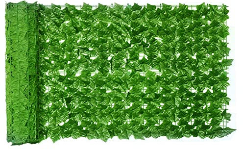 Garden Fence Screening 3 * 0.5m Ivy Trellis Artificial Leaves Garden Screening Fence Privacy Screen Garden Artificial Plant Wall Panels, Artificial Hedge Screening Ivy Fence Panels Wall Panel