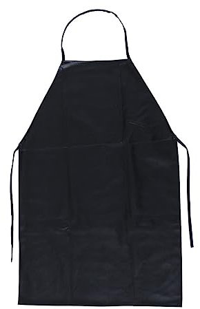 SEIWEI Delantal impermeable para hombre, color negro, delantal de trabajo de goma de vinilo, delantales de trabajo industrial de alta resistencia, 35 pulgadas, Negro, 95*63CM