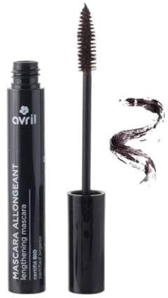 Avril Ekologisk förlängande mascara - längre och definierade ögonfransar - långvarig - certifierad ekologisk ögonmakeup (plommon)