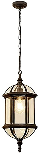 Lampadario Cucina Industriale Lampada a sospensione a lanterna impermeabile retrò Lampada a sospensione rustica for esterni Lampadario in alluminio industriale vintage for portico Patio Loft Ristorant