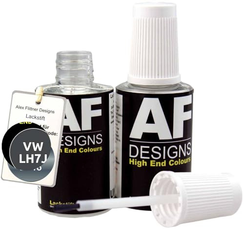 Alex Flittner Designs Lackstift für VW Pure Grey LH7J 2x20 ml | Lackstift Set geeignet für Farbcode: LH7J und Farbname: Pure Grey