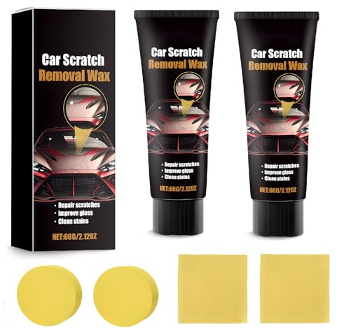 Autopolitur Kratzer Entfernen, Kratzer Polish Mit Mikrofasertuch, Kratzer Entferner Auto, Auto-Politur Zur Entfernung Von Feinkratzern Für Lack & Kunststoffe Geeignet (2 Satz)