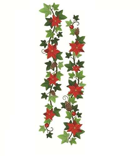 Möbelaufkleber Weihnachtsblume Weinrebe Tannenzapfen Türdekoration Aufkleber Heimdekoration Wandaufkleber Bild Wandaufkleber 2 Stück