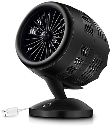 YYGJYGOO Portable Range Hood, Desktop Range Hood with 2-Speed Exhaust Fan, 360 Degrees Parallel Rotation Hood, USB Cooker Hood for Home Kitchen BBQ Hot Pot(Color:Black)